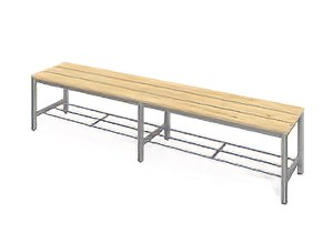 Fitt öltözőpad - 190 cm széles ülőfelülettel